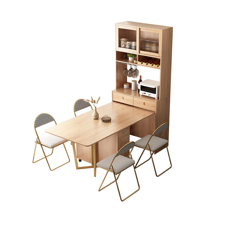 1/3/5/7 Pieces Modern Wood Multi Purpose Folding Dining Set for Home