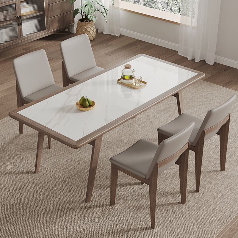 1/5/7 Pieces Modern Rectangle Sintered Stone Dining Set for Home