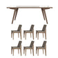 1/5/7 Pieces Modern Rectangle Sintered Stone Dining Set for Home