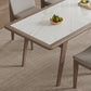1/5/7 Pieces Modern Rectangle Sintered Stone Dining Set for Home