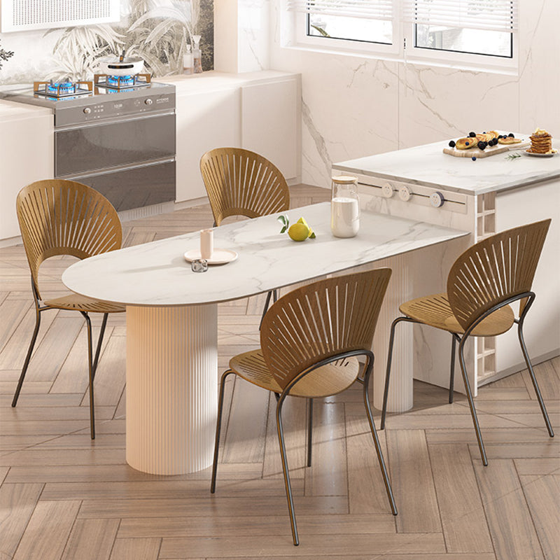 2/4/5 PCS Stein 3 Beine Standardhöhe Esseet -Tisch mit Stuhl