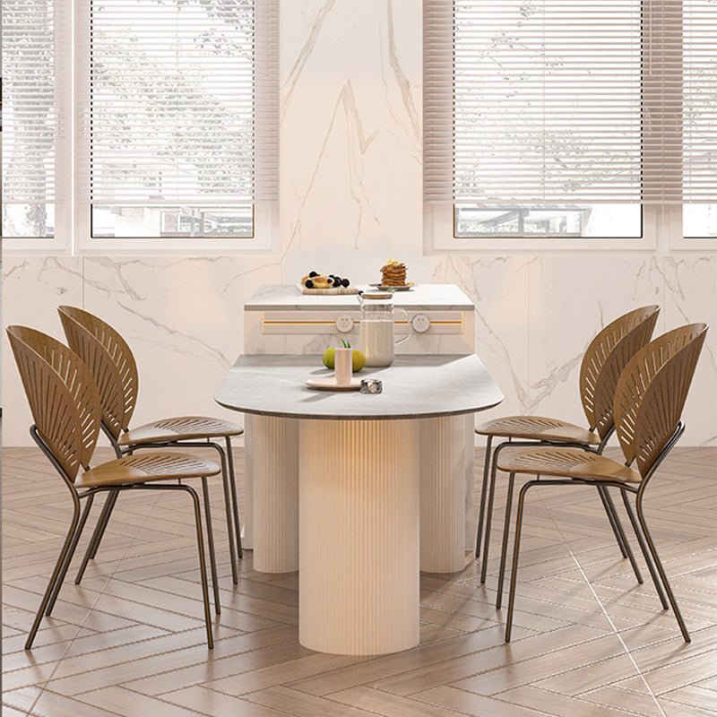 2/4/5 PCS Stein 3 Beine Standardhöhe Esseet -Tisch mit Stuhl