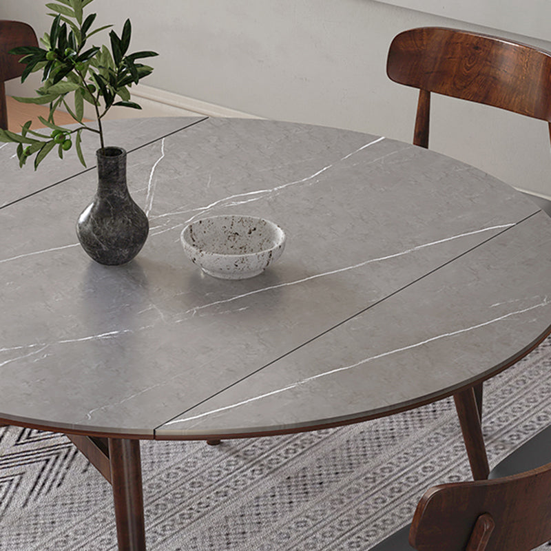 1/5/7/9断片焼く石トップラウンドグレーダイニングセット