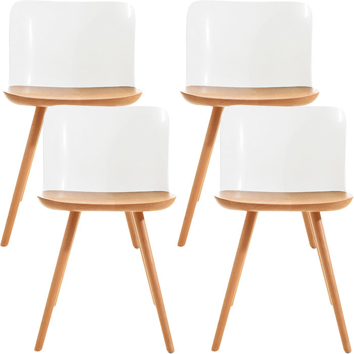 Sedie da pranzo in legno in legno acrilico in stile contemporaneo