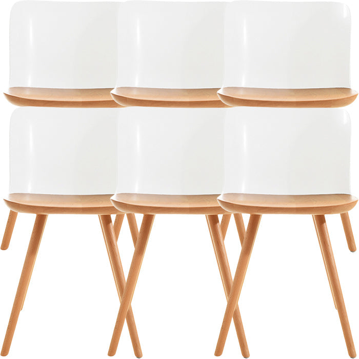 Sedie da pranzo in legno in legno acrilico in stile contemporaneo