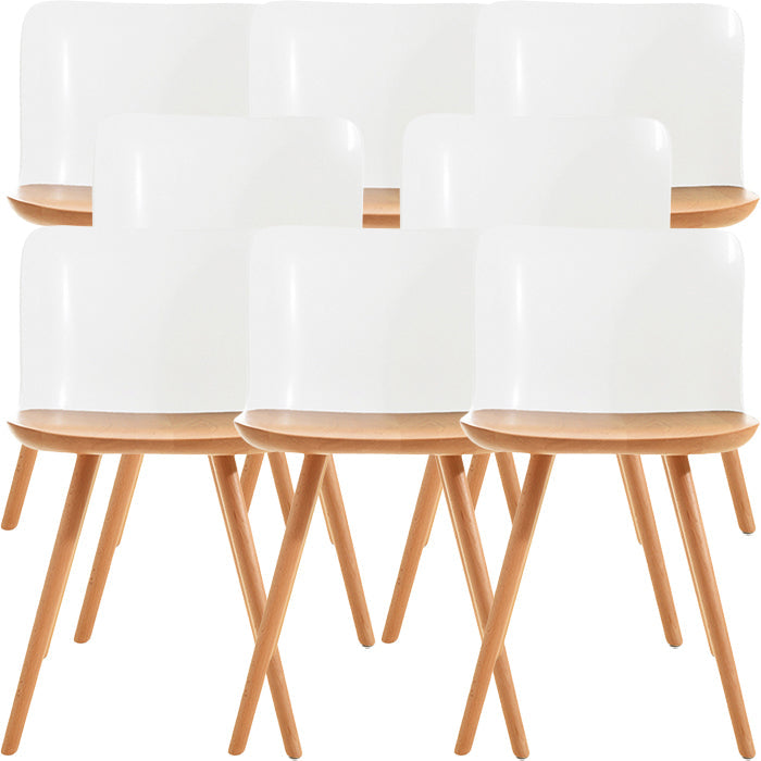 Sedie da pranzo in legno in legno acrilico in stile contemporaneo