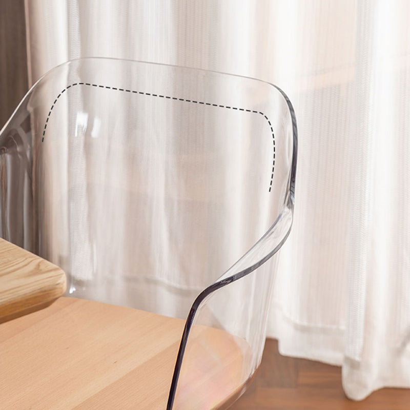 Sedie da pranzo in legno in legno acrilico in stile contemporaneo