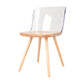 Sedie da pranzo in legno in legno acrilico in stile contemporaneo