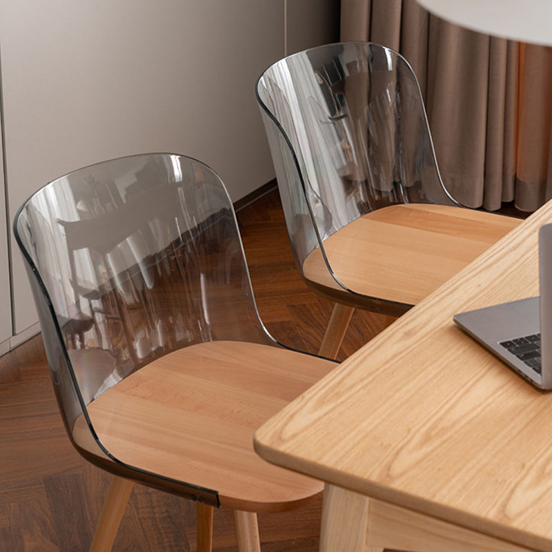 Sedie da pranzo in legno in legno acrilico in stile contemporaneo