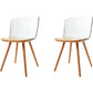 Sedie da pranzo in legno in legno acrilico in stile contemporaneo