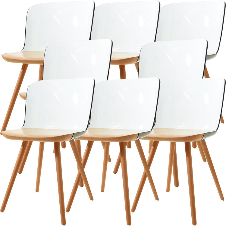 Sedie da pranzo in legno in legno acrilico in stile contemporaneo