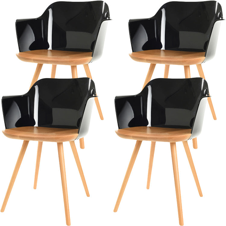 Sedie da pranzo in legno in legno acrilico in stile contemporaneo