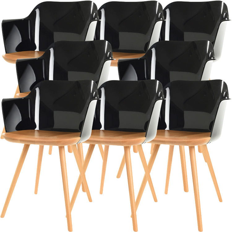 Sedie da pranzo in legno in legno acrilico in stile contemporaneo