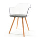 Sedie da pranzo in legno in legno acrilico in stile contemporaneo