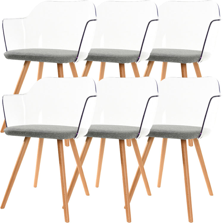 Sedie da pranzo in legno in legno acrilico in stile contemporaneo