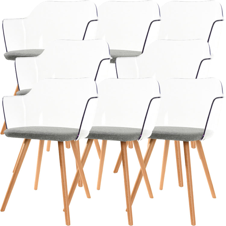 Sedie da pranzo in legno in legno acrilico in stile contemporaneo