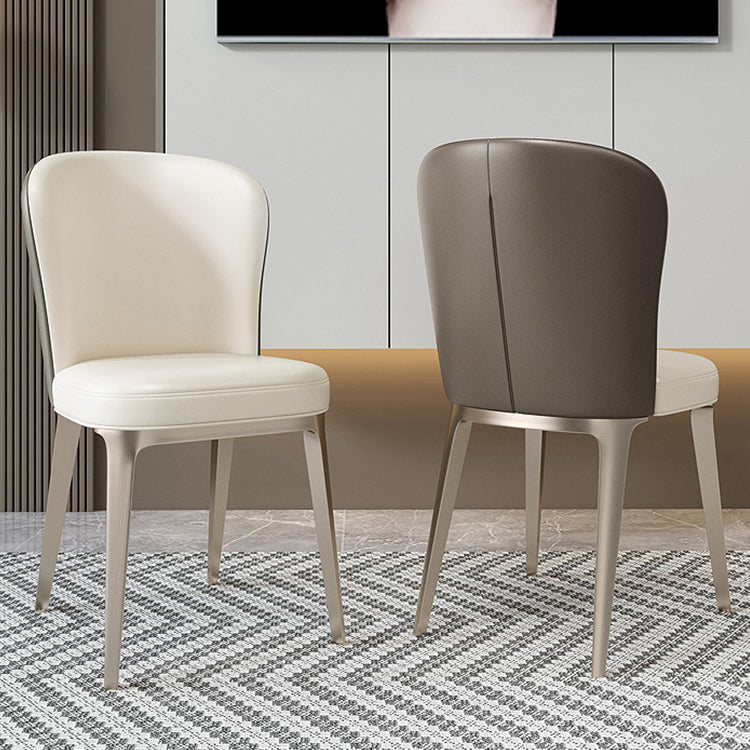 Glam Style Upholstered Parsons Metal Legs Home Dining Side Chair Clearhalo 'Dining Chairs' 'Dining Tables & Seating' 'dining_chair' 'furn' 'furn_dining_chair' 'Furniture' 'Kitchen & Dining Furniture' 7685914
