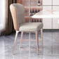 Glam Style Upholstered Parsons Metal Legs Home Dining Side Chair Gray Coffee 1 Piece Clearhalo 'Dining Chairs' 'Dining Tables & Seating' 'dining_chair' 'furn' 'furn_dining_chair' 'Furniture' 'Kitchen & Dining Furniture' 7685915