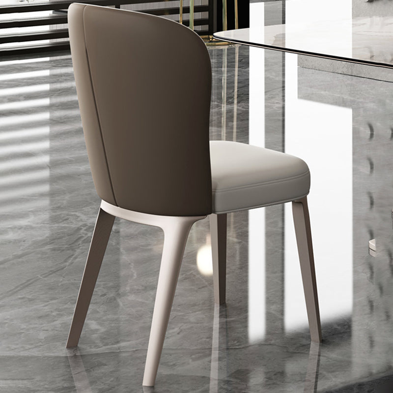 Glam Style Upholstered Parsons Metal Legs Home Dining Side Chair Clearhalo 'Dining Chairs' 'Dining Tables & Seating' 'dining_chair' 'furn' 'furn_dining_chair' 'Furniture' 'Kitchen & Dining Furniture' 7685917