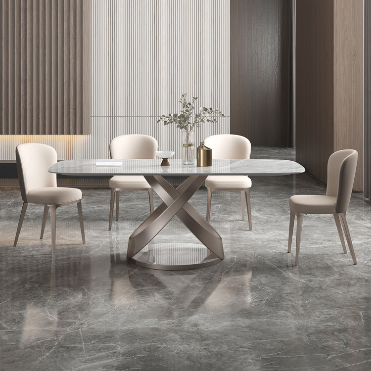 Glam Style Upholstered Parsons Metal Legs Home Dining Side Chair Clearhalo 'Dining Chairs' 'Dining Tables & Seating' 'dining_chair' 'furn' 'furn_dining_chair' 'Furniture' 'Kitchen & Dining Furniture' 7685930