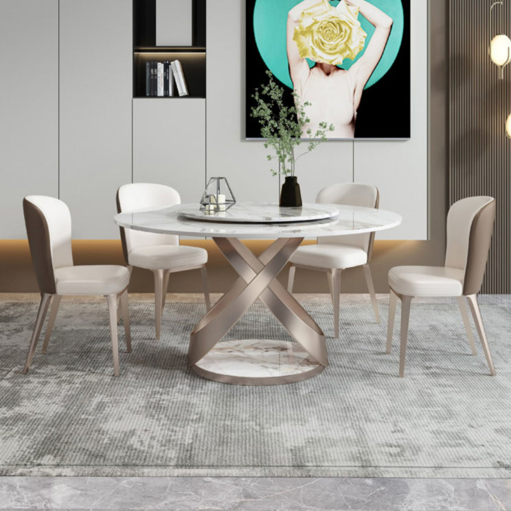 Glam Style Upholstered Parsons Metal Legs Home Dining Side Chair Clearhalo 'Dining Chairs' 'Dining Tables & Seating' 'dining_chair' 'furn' 'furn_dining_chair' 'Furniture' 'Kitchen & Dining Furniture' 7685932