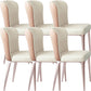 Glam Style Upholstered Parsons Metal Legs Home Dining Side Chair Beige Coffee 6 Piece Set Clearhalo 'Dining Chairs' 'Dining Tables & Seating' 'dining_chair' 'furn' 'furn_dining_chair' 'Furniture' 'Kitchen & Dining Furniture' 7685937