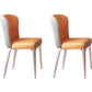 Glam Style Upholstered Parsons Metal Legs Home Dining Side Chair Grey Orange 2 Piece Set Clearhalo 'Dining Chairs' 'Dining Tables & Seating' 'dining_chair' 'furn' 'furn_dining_chair' 'Furniture' 'Kitchen & Dining Furniture' 7685940