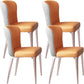 Glam Style Upholstered Parsons Metal Legs Home Dining Side Chair Grey Orange 4 Piece Set Clearhalo 'Dining Chairs' 'Dining Tables & Seating' 'dining_chair' 'furn' 'furn_dining_chair' 'Furniture' 'Kitchen & Dining Furniture' 7685941