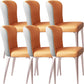 Glam Style Upholstered Parsons Metal Legs Home Dining Side Chair Grey Orange 6 Piece Set Clearhalo 'Dining Chairs' 'Dining Tables & Seating' 'dining_chair' 'furn' 'furn_dining_chair' 'Furniture' 'Kitchen & Dining Furniture' 7685942