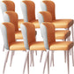 Glam Style Upholstered Parsons Metal Legs Home Dining Side Chair Grey Orange 8 Piece Set Clearhalo 'Dining Chairs' 'Dining Tables & Seating' 'dining_chair' 'furn' 'furn_dining_chair' 'Furniture' 'Kitchen & Dining Furniture' 7685943