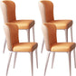 Glam Style Upholstered Parsons Metal Legs Home Dining Side Chair Orange Brown 4 Piece Set Clearhalo 'Dining Chairs' 'Dining Tables & Seating' 'dining_chair' 'furn' 'furn_dining_chair' 'Furniture' 'Kitchen & Dining Furniture' 7685951