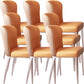 Glam Style Upholstered Parsons Metal Legs Home Dining Side Chair Orange Brown 8 Piece Set Clearhalo 'Dining Chairs' 'Dining Tables & Seating' 'dining_chair' 'furn' 'furn_dining_chair' 'Furniture' 'Kitchen & Dining Furniture' 7685953