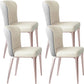 Glam Style Upholstered Parsons Metal Legs Home Dining Side Chair Beige Gray 4 Piece Set Clearhalo 'Dining Chairs' 'Dining Tables & Seating' 'dining_chair' 'furn' 'furn_dining_chair' 'Furniture' 'Kitchen & Dining Furniture' 7685956