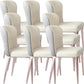 Glam Style Upholstered Parsons Metal Legs Home Dining Side Chair Beige Gray 8 Piece Set Clearhalo 'Dining Chairs' 'Dining Tables & Seating' 'dining_chair' 'furn' 'furn_dining_chair' 'Furniture' 'Kitchen & Dining Furniture' 7685958