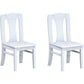 Contemporary Dining Room Rubberwood Slat Back Armless Dining Chair White 2 Piece Set Clearhalo 'Dining Chairs' 'Dining Tables & Seating' 'dining_chair' 'furn' 'furn_dining_chair' 'Furniture' 'Kitchen & Dining Furniture' 7685992