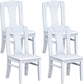 Contemporary Dining Room Rubberwood Slat Back Armless Dining Chair White 4 Piece Set Clearhalo 'Dining Chairs' 'Dining Tables & Seating' 'dining_chair' 'furn' 'furn_dining_chair' 'Furniture' 'Kitchen & Dining Furniture' 7685994