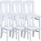 Contemporary Dining Room Rubberwood Slat Back Armless Dining Chair White 6 Piece Set Clearhalo 'Dining Chairs' 'Dining Tables & Seating' 'dining_chair' 'furn' 'furn_dining_chair' 'Furniture' 'Kitchen & Dining Furniture' 7685995