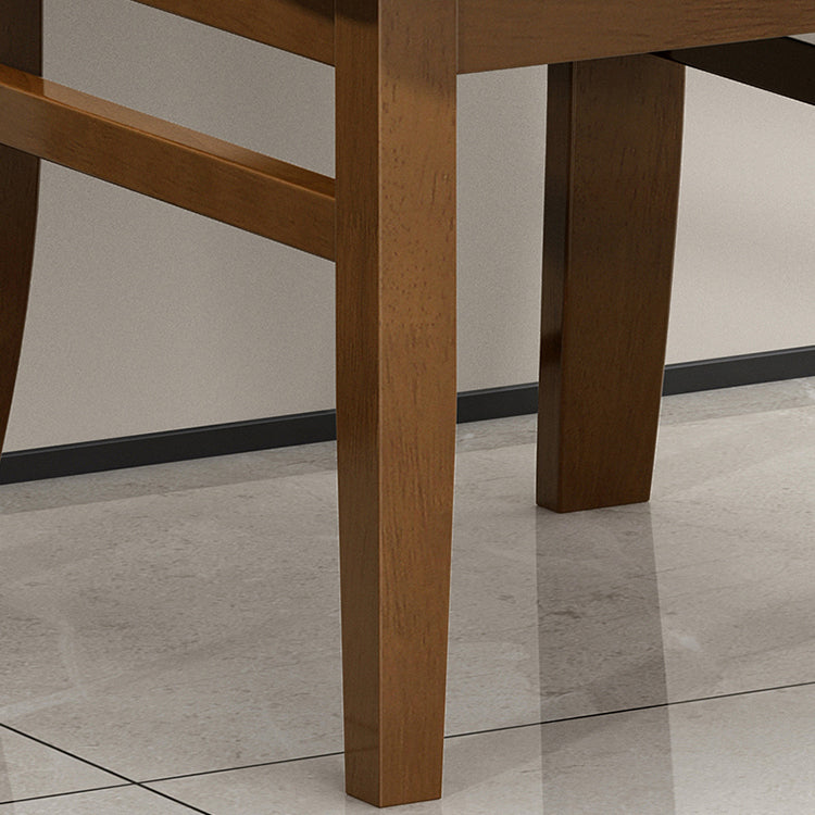 Contemporary Dining Room Rubberwood Slat Back Armless Dining Chair Clearhalo 'Dining Chairs' 'Dining Tables & Seating' 'dining_chair' 'furn' 'furn_dining_chair' 'Furniture' 'Kitchen & Dining Furniture' 7686008