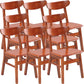 Contemporary Dining Room Rubberwood Slat Back Armless Dining Chair Brick Red 8 Piece Set Clearhalo 'Dining Chairs' 'Dining Tables & Seating' 'dining_chair' 'furn' 'furn_dining_chair' 'Furniture' 'Kitchen & Dining Furniture' 7686016