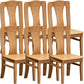Contemporary Dining Room Rubberwood Slat Back Armless Dining Chair Natural 6 Piece Set Clearhalo 'Dining Chairs' 'Dining Tables & Seating' 'dining_chair' 'furn' 'furn_dining_chair' 'Furniture' 'Kitchen & Dining Furniture' 7686027