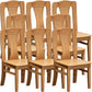 Contemporary Dining Room Rubberwood Slat Back Armless Dining Chair Natural 8 Piece Set Clearhalo 'Dining Chairs' 'Dining Tables & Seating' 'dining_chair' 'furn' 'furn_dining_chair' 'Furniture' 'Kitchen & Dining Furniture' 7686028