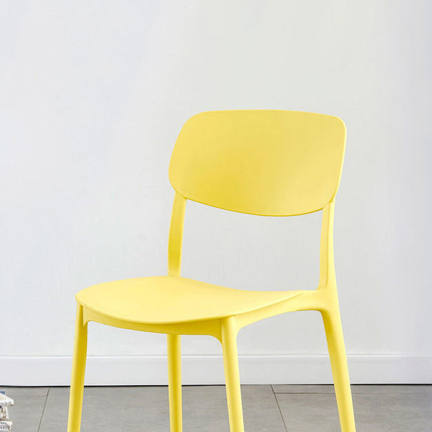 Contemporary Indoor Plastic Open Back Stacking Dining Side Chair Clearhalo 'Dining Chairs' 'Dining Tables & Seating' 'dining_chair' 'furn' 'furn_dining_chair' 'Furniture' 'Kitchen & Dining Furniture' 7686074