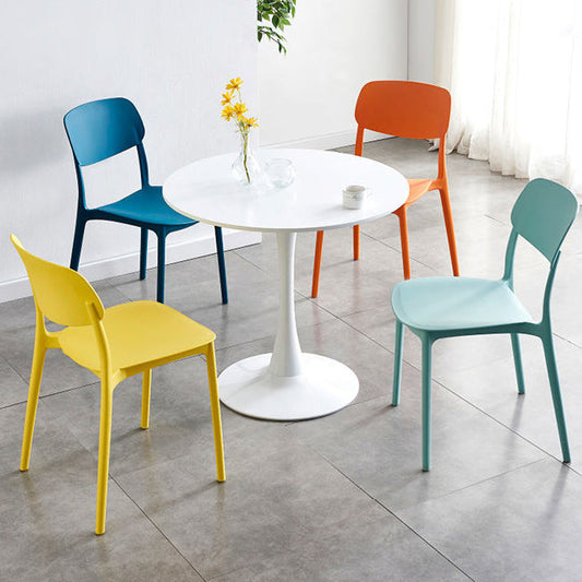 Contemporary Indoor Plastic Open Back Stacking Dining Side Chair Clearhalo 'Dining Chairs' 'Dining Tables & Seating' 'dining_chair' 'furn' 'furn_dining_chair' 'Furniture' 'Kitchen & Dining Furniture' 7686077