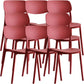Contemporary Indoor Plastic Open Back Stacking Dining Side Chair Red 8 Piece Set Clearhalo 'Dining Chairs' 'Dining Tables & Seating' 'dining_chair' 'furn' 'furn_dining_chair' 'Furniture' 'Kitchen & Dining Furniture' 7686078