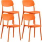 Contemporary Indoor Plastic Open Back Stacking Dining Side Chair Orange 4 Piece Set Clearhalo 'Dining Chairs' 'Dining Tables & Seating' 'dining_chair' 'furn' 'furn_dining_chair' 'Furniture' 'Kitchen & Dining Furniture' 7686085