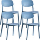 Contemporary Indoor Plastic Open Back Stacking Dining Side Chair Blue 4 Piece Set Clearhalo 'Dining Chairs' 'Dining Tables & Seating' 'dining_chair' 'furn' 'furn_dining_chair' 'Furniture' 'Kitchen & Dining Furniture' 7686089