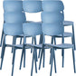 Contemporary Indoor Plastic Open Back Stacking Dining Side Chair Blue 8 Piece Set Clearhalo 'Dining Chairs' 'Dining Tables & Seating' 'dining_chair' 'furn' 'furn_dining_chair' 'Furniture' 'Kitchen & Dining Furniture' 7686090