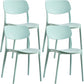 Contemporary Indoor Plastic Open Back Stacking Dining Side Chair Green 4 Piece Set Clearhalo 'Dining Chairs' 'Dining Tables & Seating' 'dining_chair' 'furn' 'furn_dining_chair' 'Furniture' 'Kitchen & Dining Furniture' 7686091