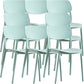 Contemporary Indoor Plastic Open Back Stacking Dining Side Chair Green 8 Piece Set Clearhalo 'Dining Chairs' 'Dining Tables & Seating' 'dining_chair' 'furn' 'furn_dining_chair' 'Furniture' 'Kitchen & Dining Furniture' 7686092