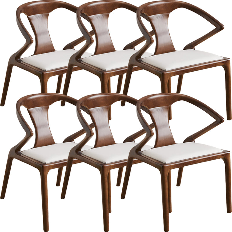 Zeitgenössischer Stil offener Rückenmaserholz -Essarmstuhl für Zuhause offen